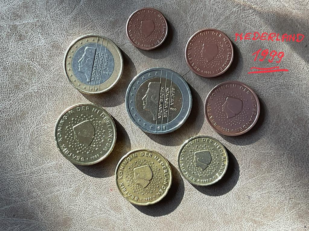 PIÈCES EN EURO PAYS-BAS 1999 de 1ct à 2€ en bon état, Enlèvement ou Envoi, Belgique