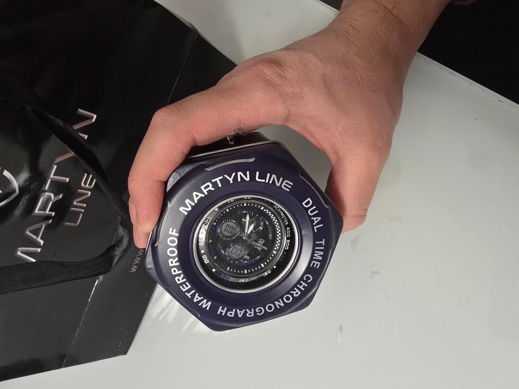 Montre Martyn Line Dual, Bijoux, Sacs & Beauté, Montres | Hommes, Neuf, Acier, Acier, Enlèvement