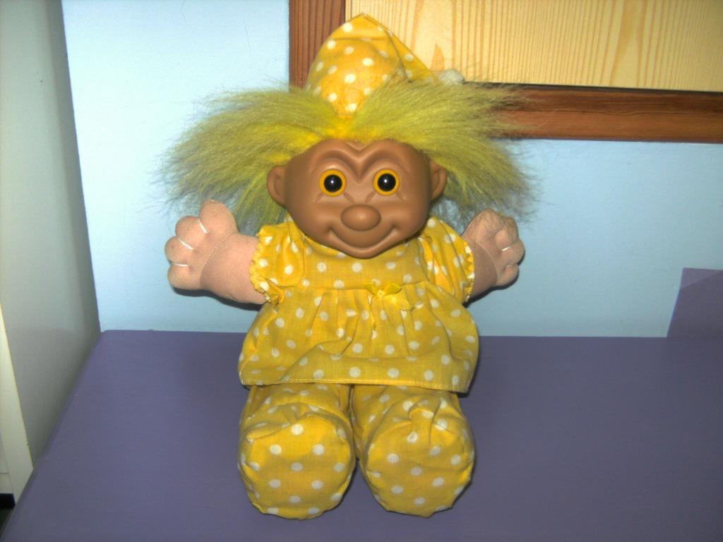 Vintage trol pop.  (32 cm), Ophalen of Verzenden, Gebruikt, Pop