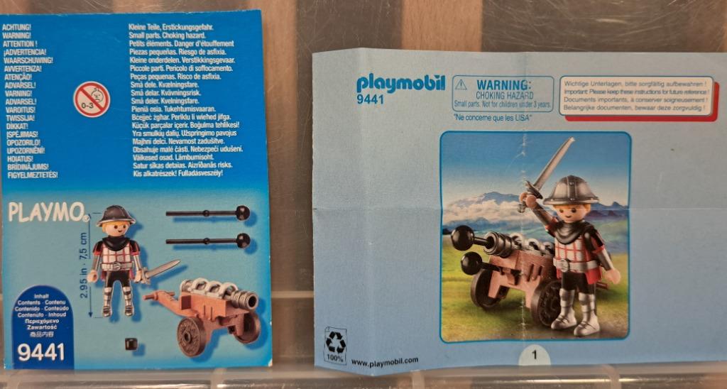 Playmobil 9441 Ridder met kanon, Ophalen of Verzenden, Zo goed als nieuw, Complete set