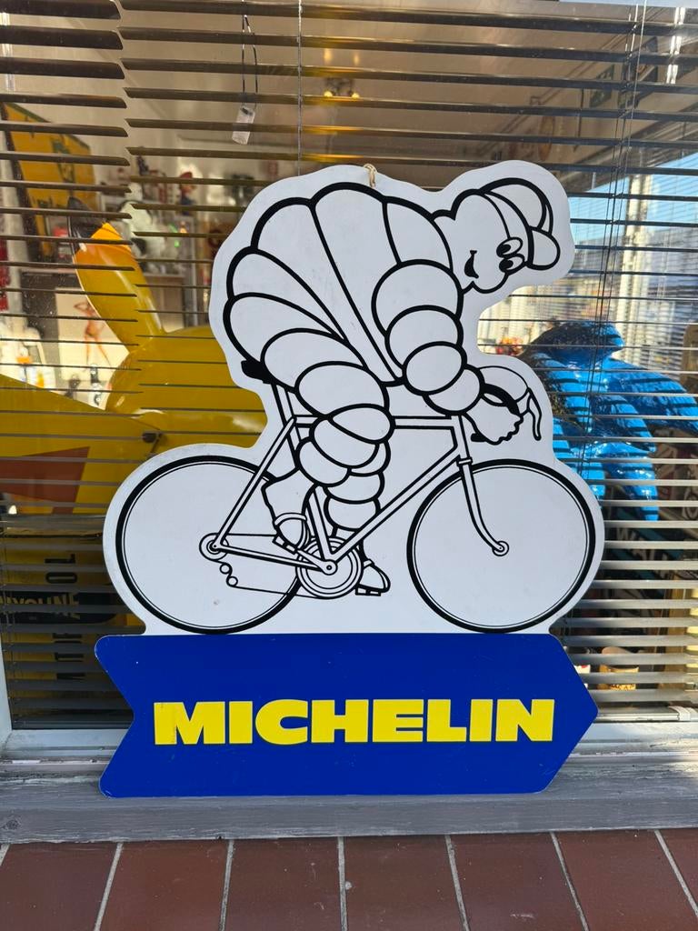 Panneau d'affichage vintage pour pneus de vélo Michelin, Collections, Enlèvement ou Envoi, Comme neuf, Panneau publicitaire