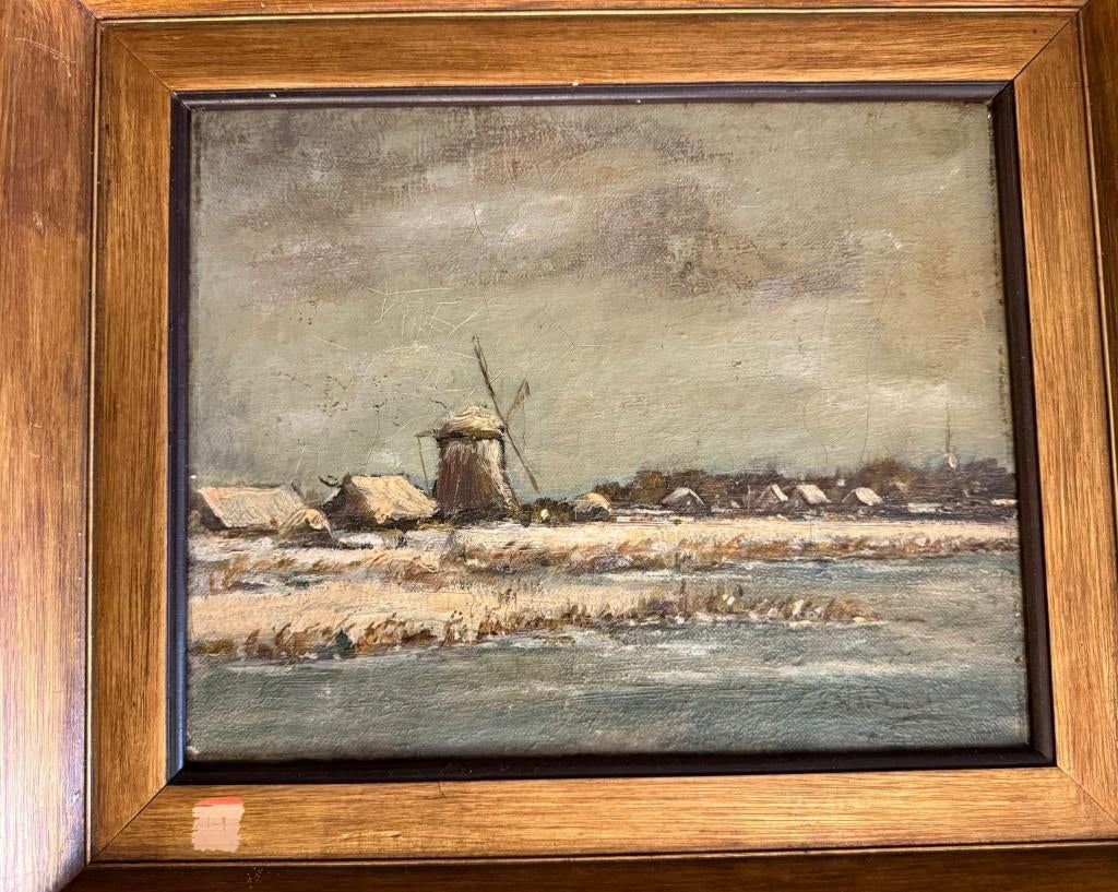 Paysage d'hiver signé par Willem de Zwart, Enlèvement