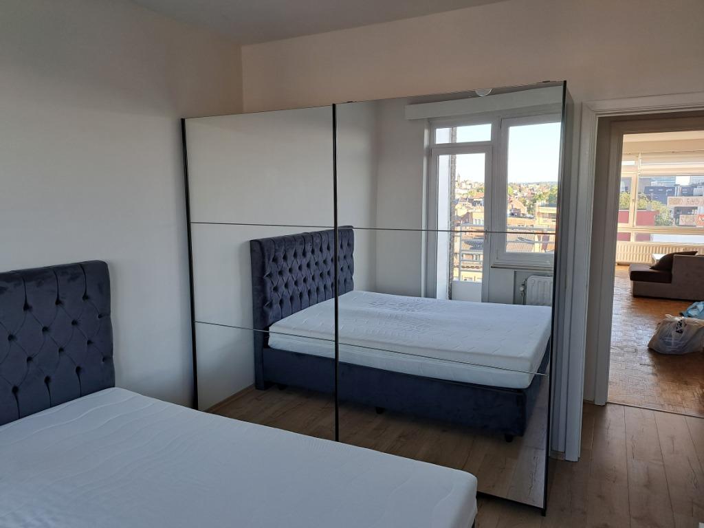 Kleerkast (Spiegelen) /  Armoire (Miroir), Maison & Meubles, 25 à 50 cm, 200 cm ou plus, Comme neuf, Enlèvement