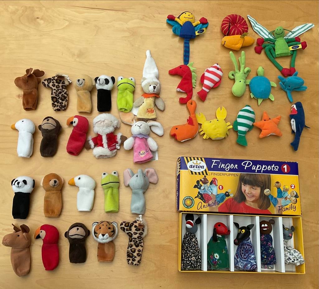 Lot de 39 marionnettes à doigts, Enlèvement, Comme neuf