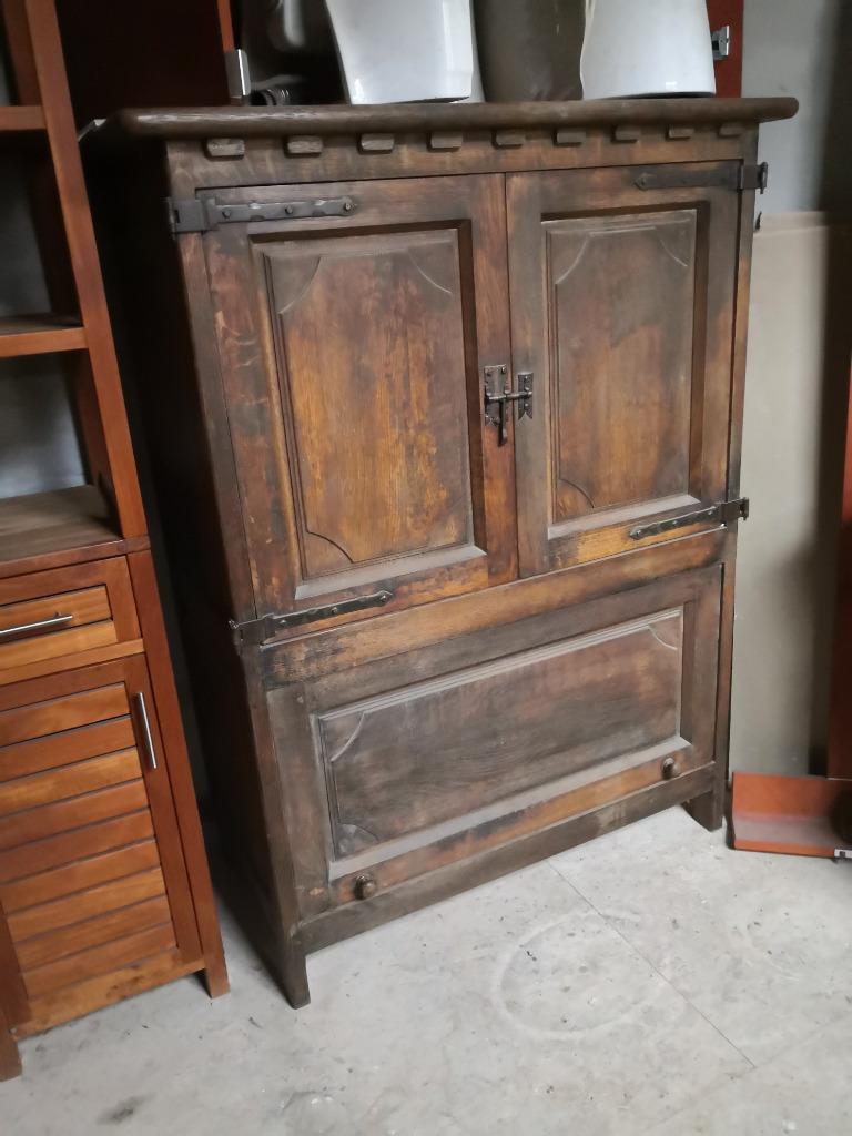 Meuble de bar ancien en chêne, Enlèvement