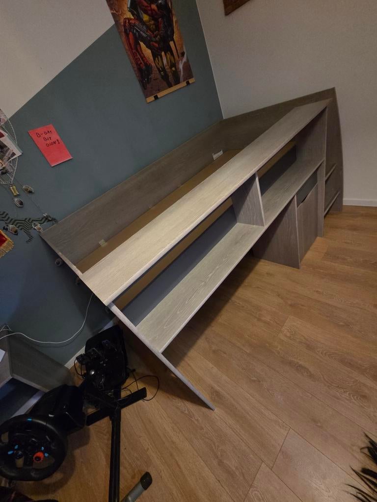 2 mooie halfslapers te koop, Enfants & Bébés, Chambre d'enfant | Lits superposés & Lits mezzanines, Lit mi-hauteur mezzanine, Enlèvement