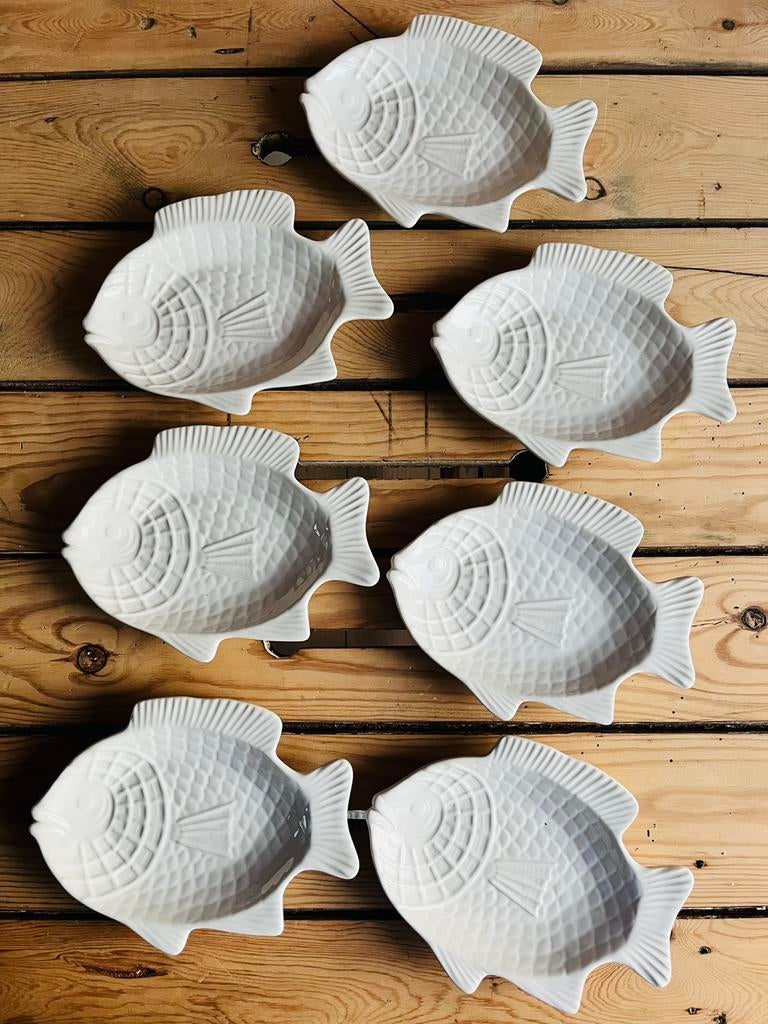 7 petits plats de poisson vintage « Made in Japan », Enlèvement ou Envoi