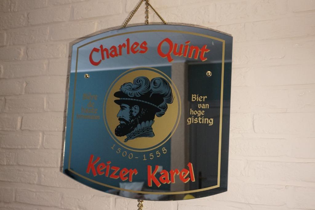 bierspiegel keizer karel - 50 cm x 49,5 cm, Verzamelen, Biermerken, Ophalen of Verzenden