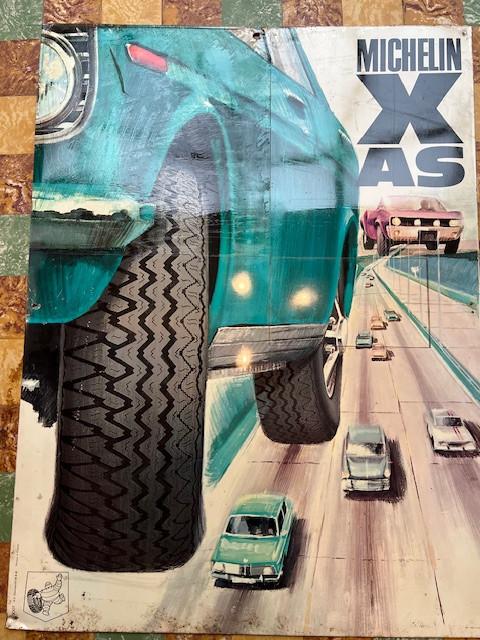 Panneau publicitaire vintage en tôle de pneus Michelin, Collections, Marques & Objets publicitaires, Enlèvement