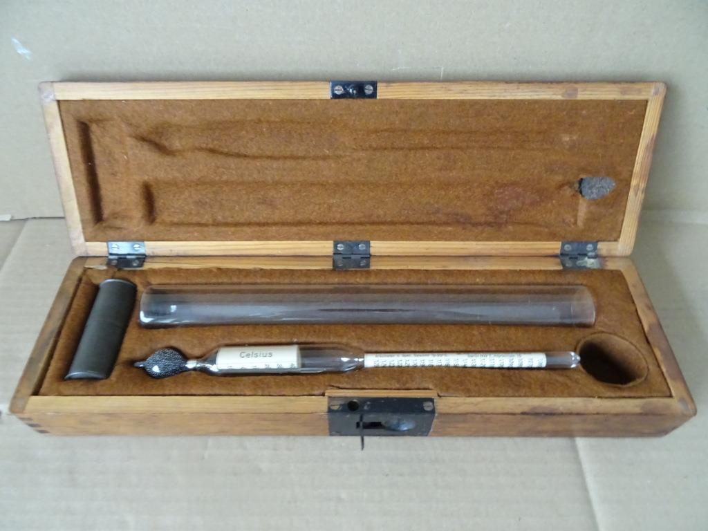 Antieke hydrometer Aräometer n. Spec Gewicht Wehrmacht ?1936, Ophalen of Verzenden