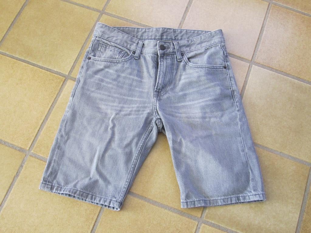 C&A The Denim grijze short maat 30, Kinderen en Baby's, Kinderkleding | Maat 170, Broek, Gebruikt, C&A, Ophalen of Verzenden