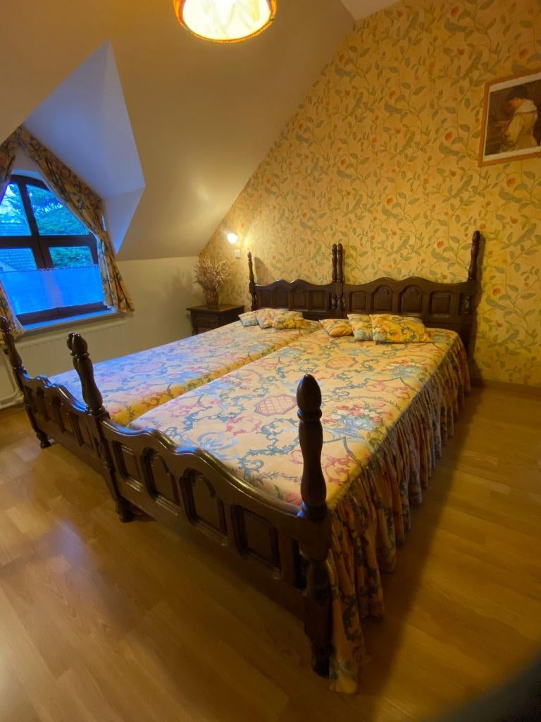 Slaapkamer Bretoense Stijl - Massief eik, Huis en Inrichting, Slaapkamer | Complete slaapkamers, Ophalen, Zo goed als nieuw, Eenpersoons