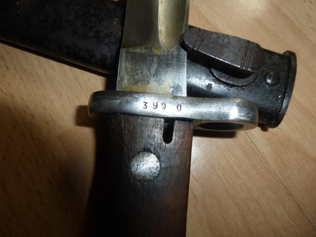 Baionnette Belge Mauser M1935 pour Brèsil, Collections, Objets militaires | Général, Envoi, Armée de terre, Couteau ou Poignard