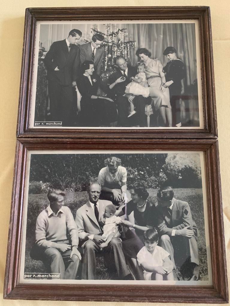 2 kadertjes koning Leopold en prinses Lilian, Verzamelen, Ophalen of Verzenden, Zo goed als nieuw