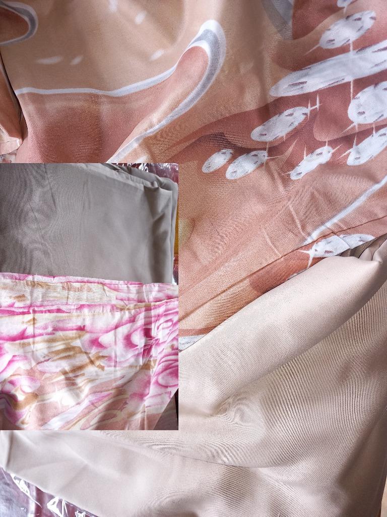 Draps microfibre lit 2 p., Maison & Meubles, Neuf, Beige, Enlèvement, Autres types