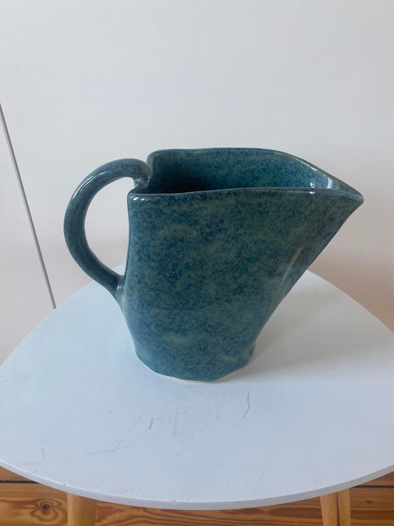 Pichet à eau céramique brutaliste vintage, Antiquités & Art