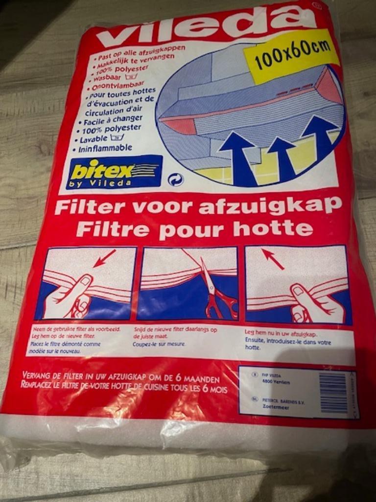 1 dampkap filter merk Vileda + 1 gratis NIEUW, Ophalen of Verzenden, Nieuw, Inbouw, Onderbouw afzuigkap