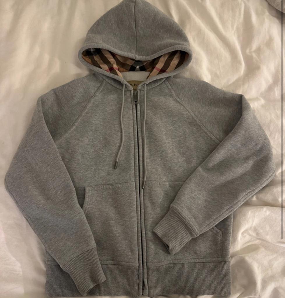 Burberry zip up hoodie, Ophalen of Verzenden, Zo goed als nieuw, Maat 36 (S), Grijs