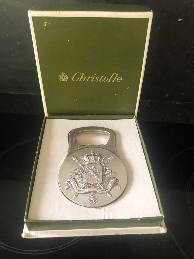 CHRISTOFLE opener UNION FAIT LA FORCE verzilverd, Antiquités & Art, Antiquités | Argent & Or, Argent, Enlèvement ou Envoi