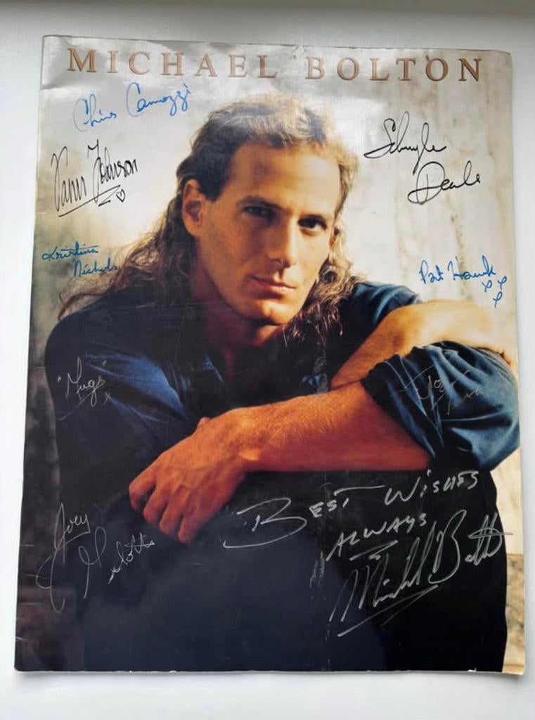 Michael bolton gesignieerd programma boek, Collections, Envoi, Comme neuf