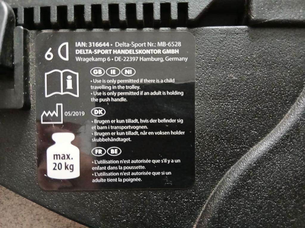 Buggy Board planche poussette Lupilu, Enfants & Bébés, Autres marques, Enlèvement ou Envoi, Comme neuf, Tige de poussée réglable