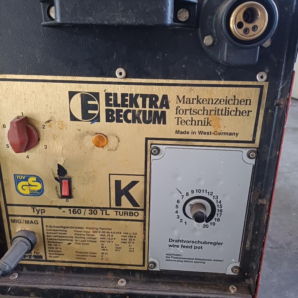 laspost, Ophalen, Gebruikt, 150 tot 250 ampère, Tig