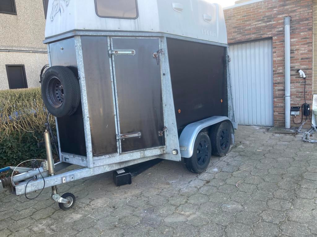 2 paardstrailer packo, Enlèvement, Utilisé, Bois, Remorque 2 chevaux