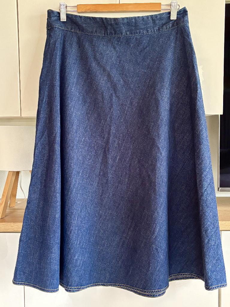 lange jeansrok 'Mads Norgaard' (maat40), Kleding | Dames, Rokken, Maat 38/40 (M), Blauw, Mads Norgaard, Ophalen of Verzenden