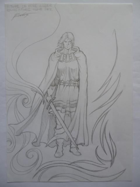 De Rode Ridder - Originele tekening (studie) - Fabio Bono HC, Eén stripboek, Nieuw, Ophalen of Verzenden, Studio Vandersteen