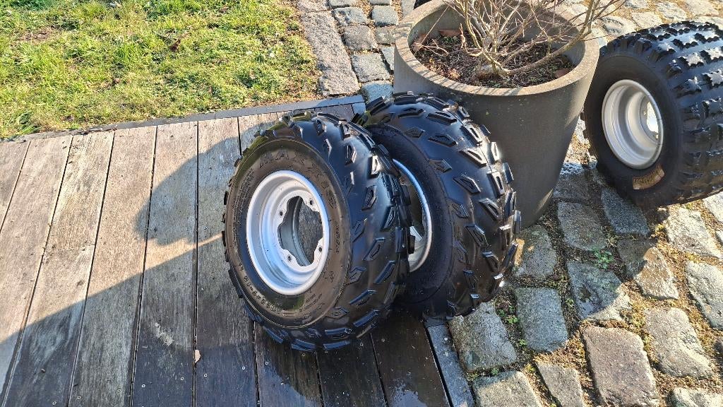 Yamaha 350 raptor banden + velgen, Motoren, Ophalen