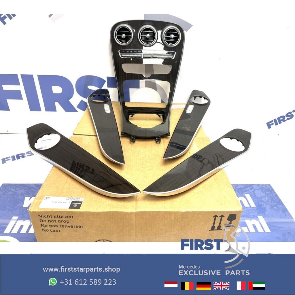 W205 wortel hout middenconsole Mercedes C Klasse 2014-2020 +