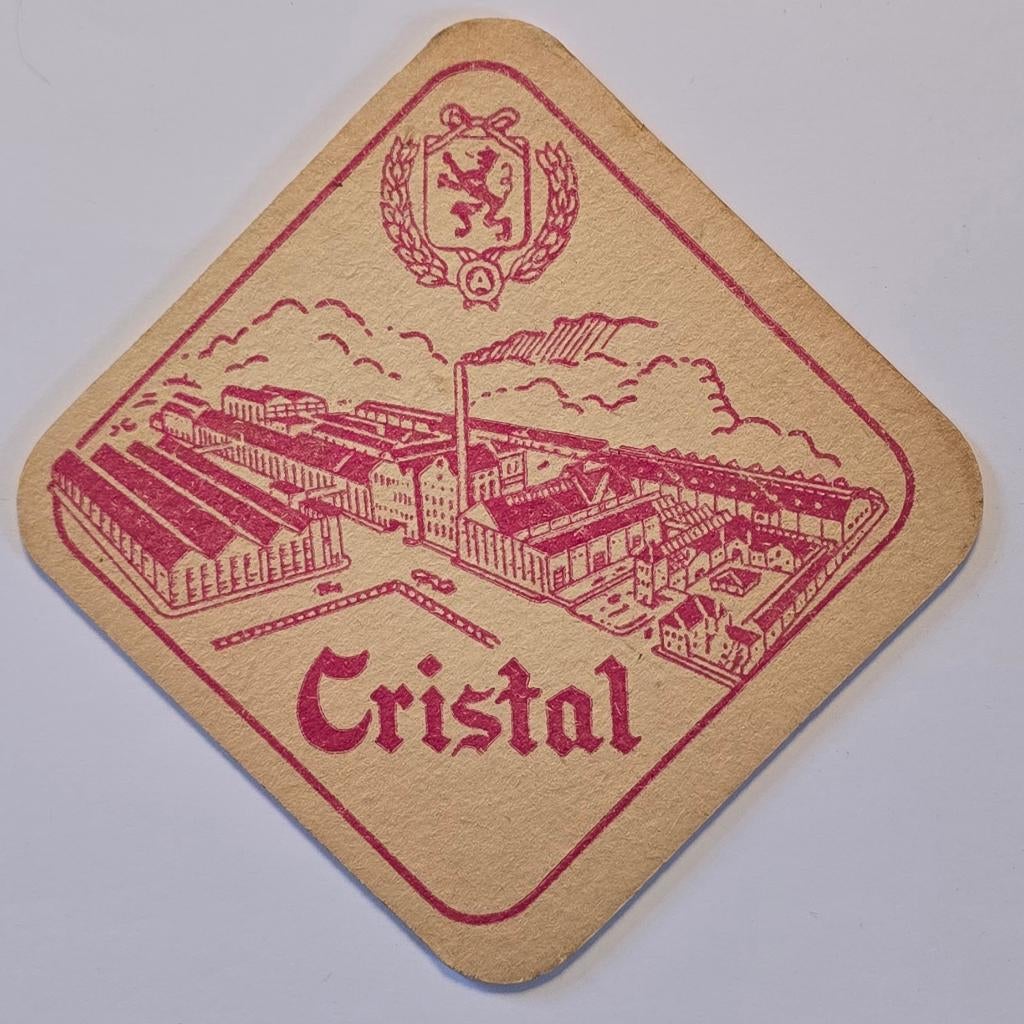 Cristal sous-bock bierviltje bierdeckel coaster, Collections, Enlèvement ou Envoi, Utilisé, Sous-bock