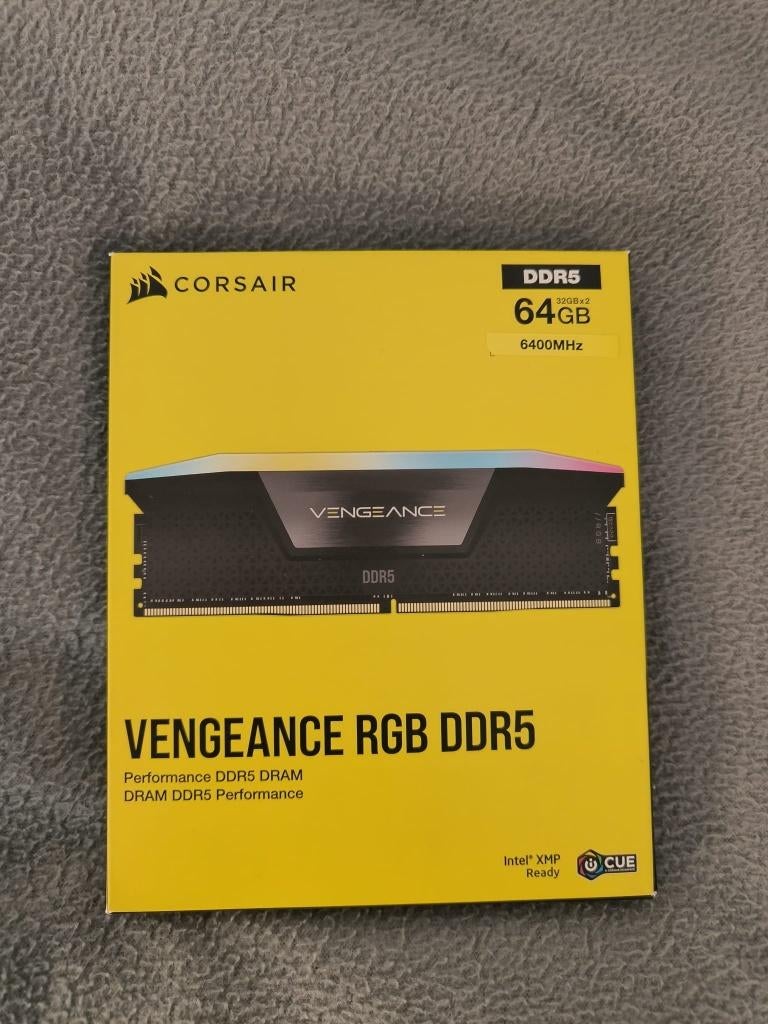 Corsair Vengeance DDR5 RAM 64GB (2x32GB) 6400 CL42 RGB, Computers en Software, RAM geheugen, Nieuw, Ophalen of Verzenden, Desktop