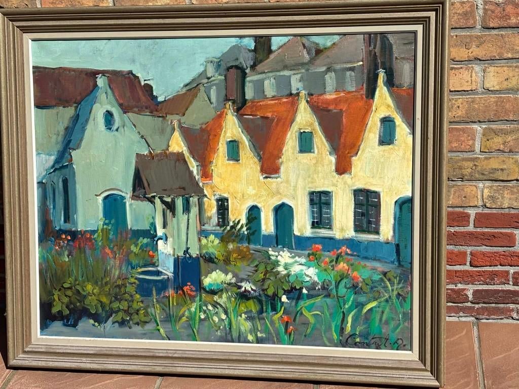 Grande et belle peinture, huile sur toile, 115cmx95cm, Enlèvement