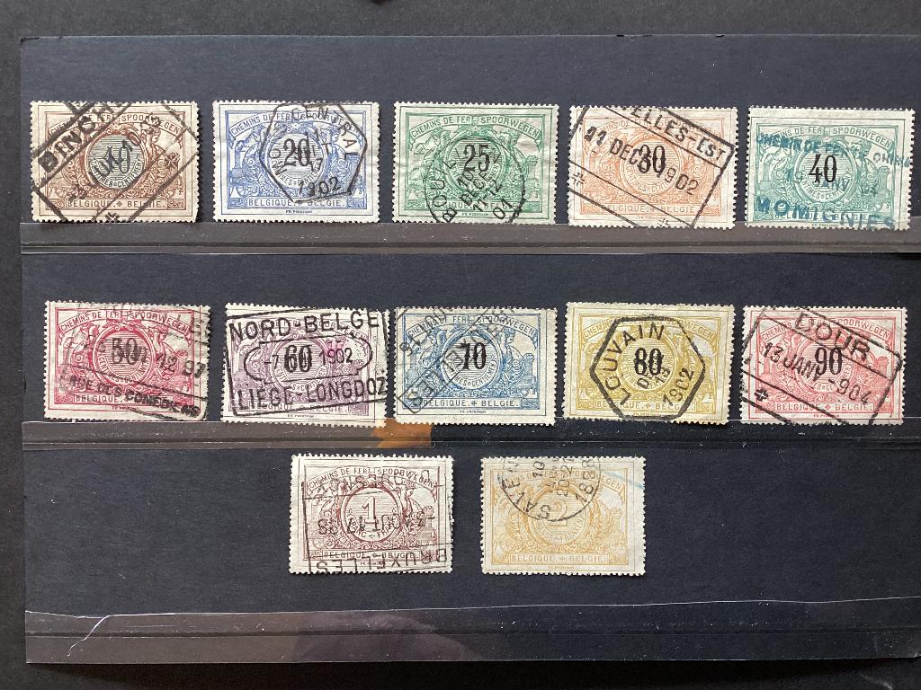 Timbres de chemin de fer 12 valeurs estampillés SP15-27, Timbres & Monnaies, Envoi, Affranchi, Oblitéré