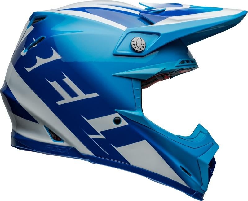 Casque BELL Moto-9S Flex - Rail Gloss Blue/White, Motoren, Ophalen of Verzenden, L