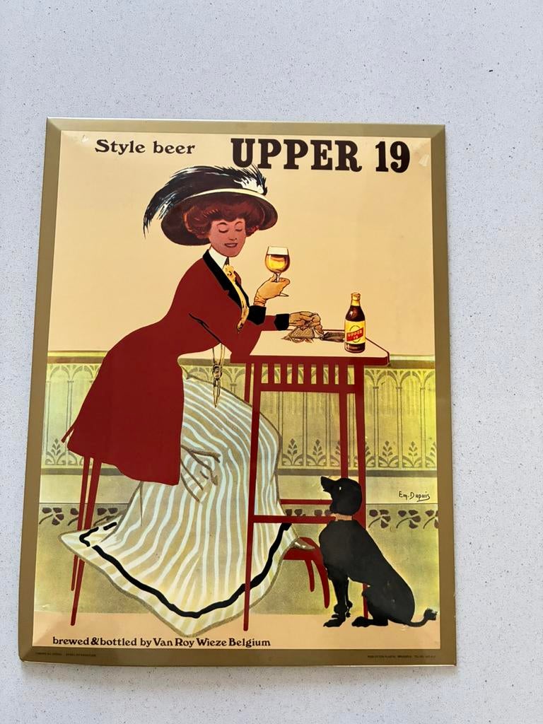 Panneau publicitaire UPPER 19, Collections, Marques de bière, Utilisé, Panneau, Plaque ou Plaquette publicitaire, Enlèvement