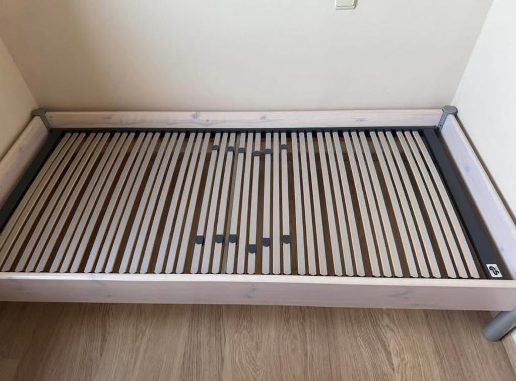 Bedframe + lattenbodem 200x90 Morres, Ophalen, 90 cm, Eenpersoons, Eenvoudig