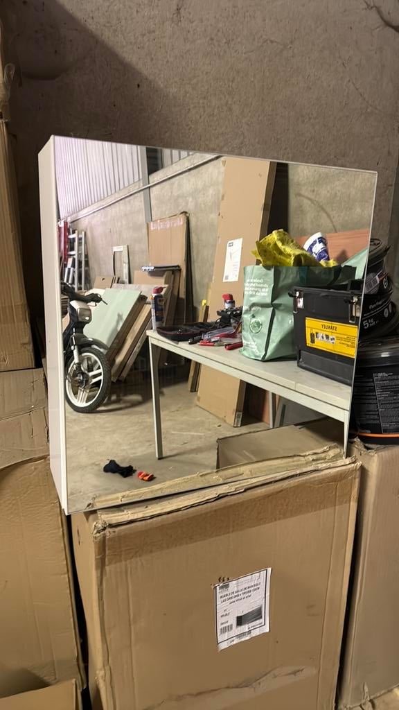 Armoire de toilette neuve blanche avec miroir, Maison & Meubles, Enlèvement, Comme neuf