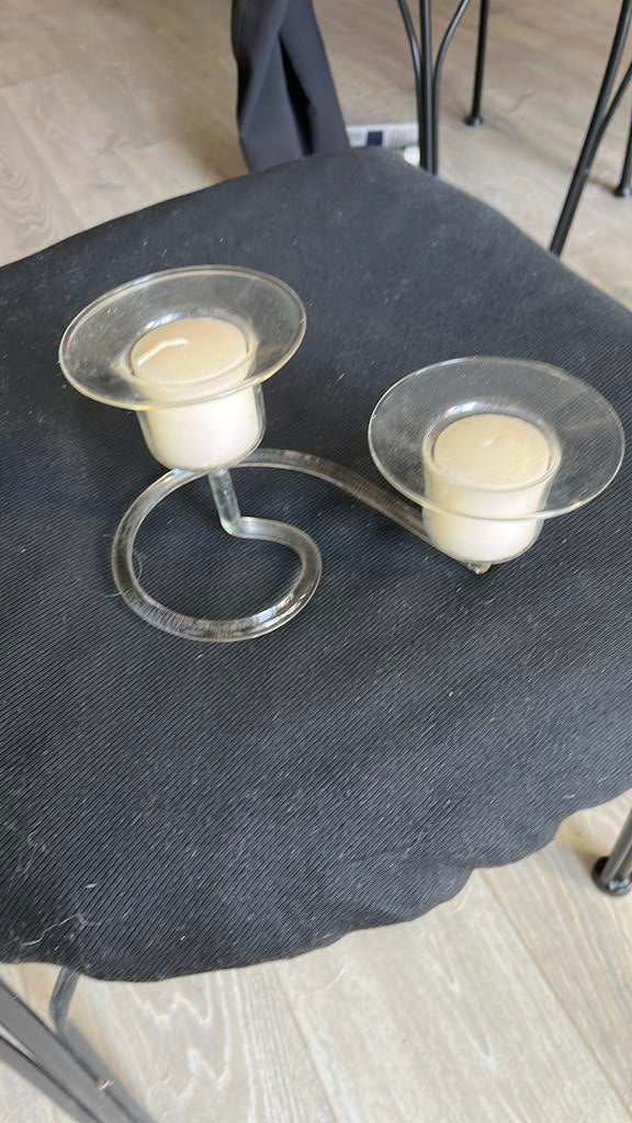 Bougeoir en verre, Enlèvement, Comme neuf, Autres matériaux