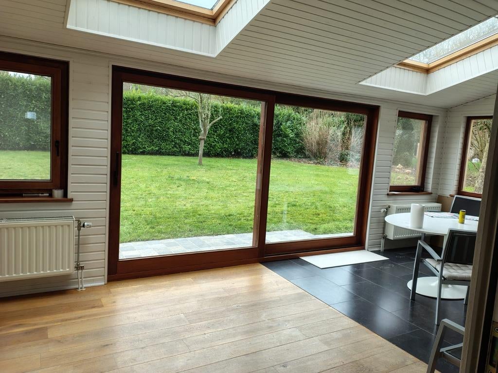 Fenêtre coulissante Meranti 3600x2100 avec verre hr+, Bricolage & Construction, Châssis & Portes coulissantes, Enlèvement