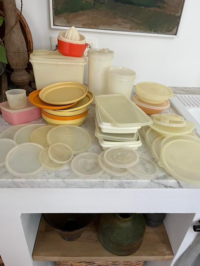 VINTAGE RETRO TUPPERWARE POTTEN KEUKEN BEWAREN, Ophalen of Verzenden, Gebruikt
