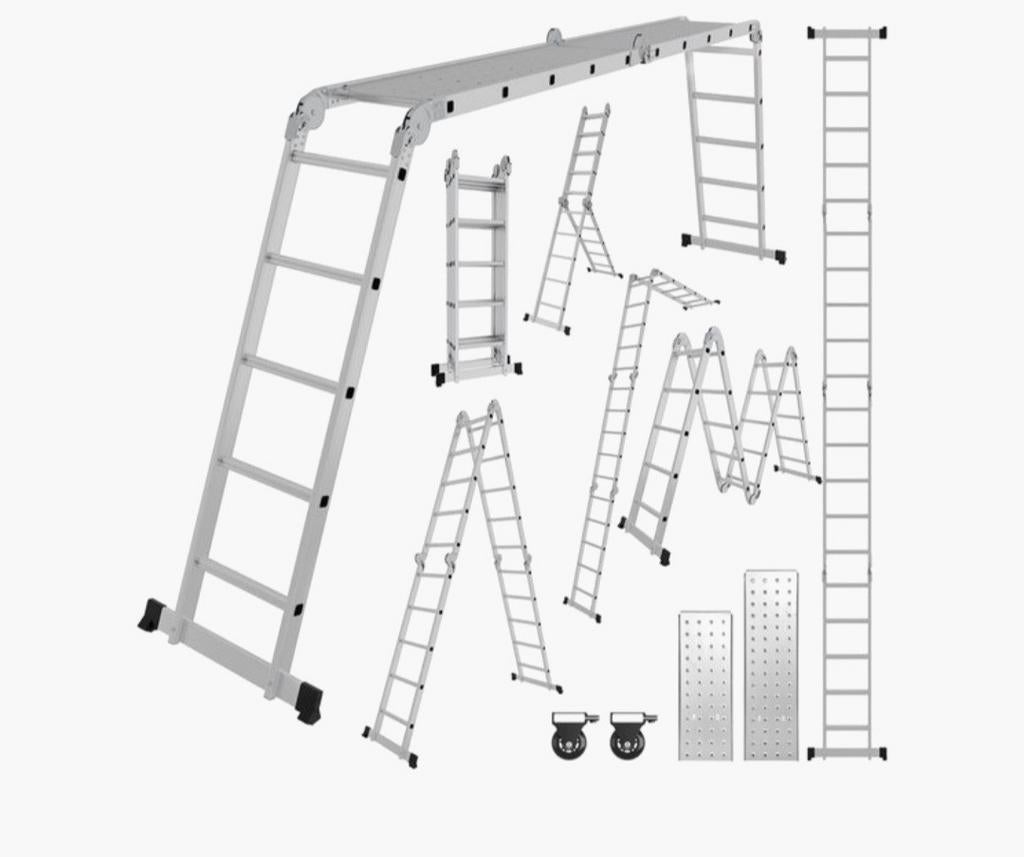 Plooiladder, Ophalen, Ladder