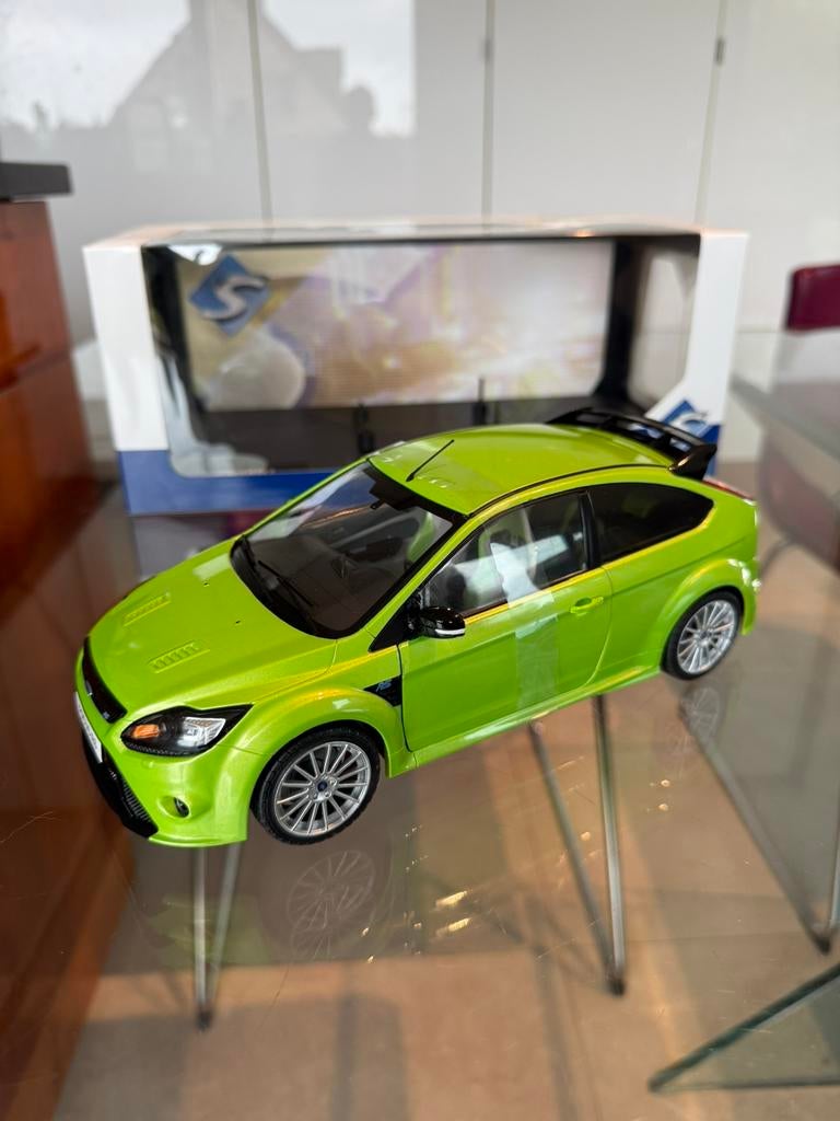 Ford Focus RS MK2 2009 1:18 Nikkel in doos, Ophalen of Verzenden, Zo goed als nieuw, Auto, Solido