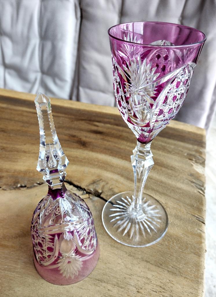 Val Saint lambert ensemble Saarlouis Richepin violet, Antiquités & Art, Enlèvement ou Envoi