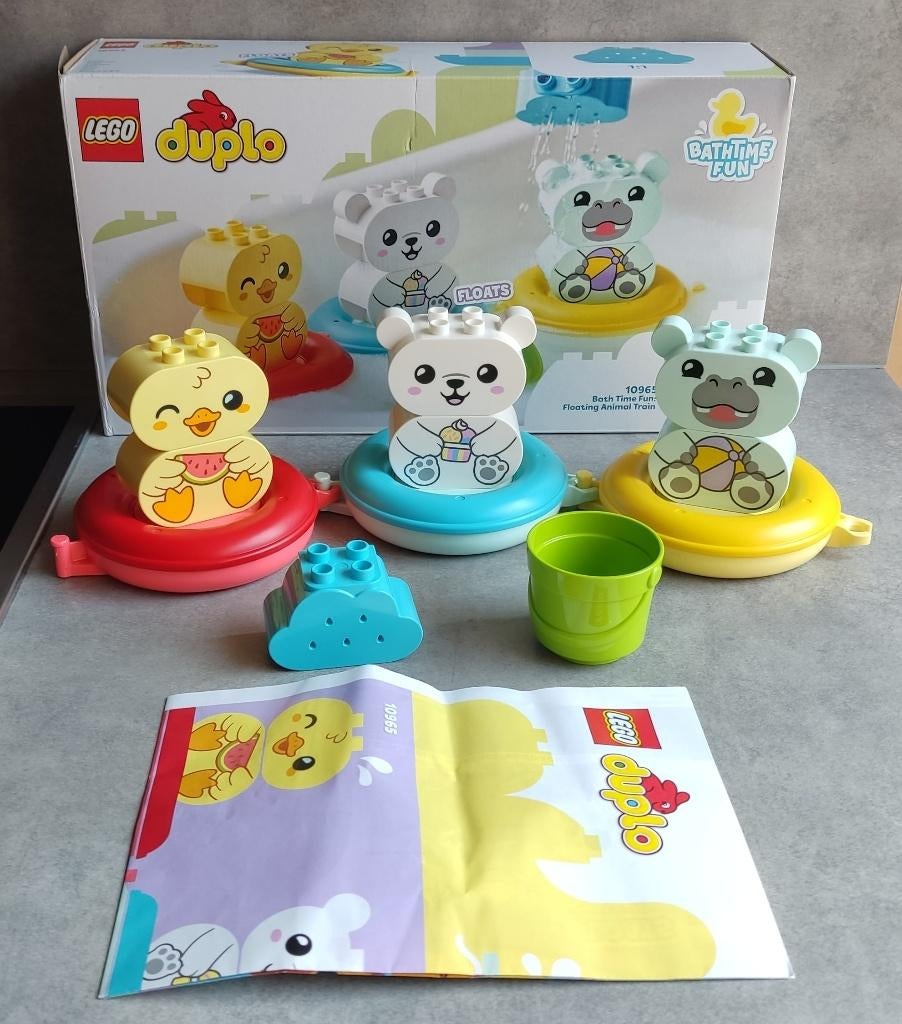 lego duplo 10965 pret in bad drijvende dierentrein, Ophalen of Verzenden, Zo goed als nieuw, Compleet, Duplo