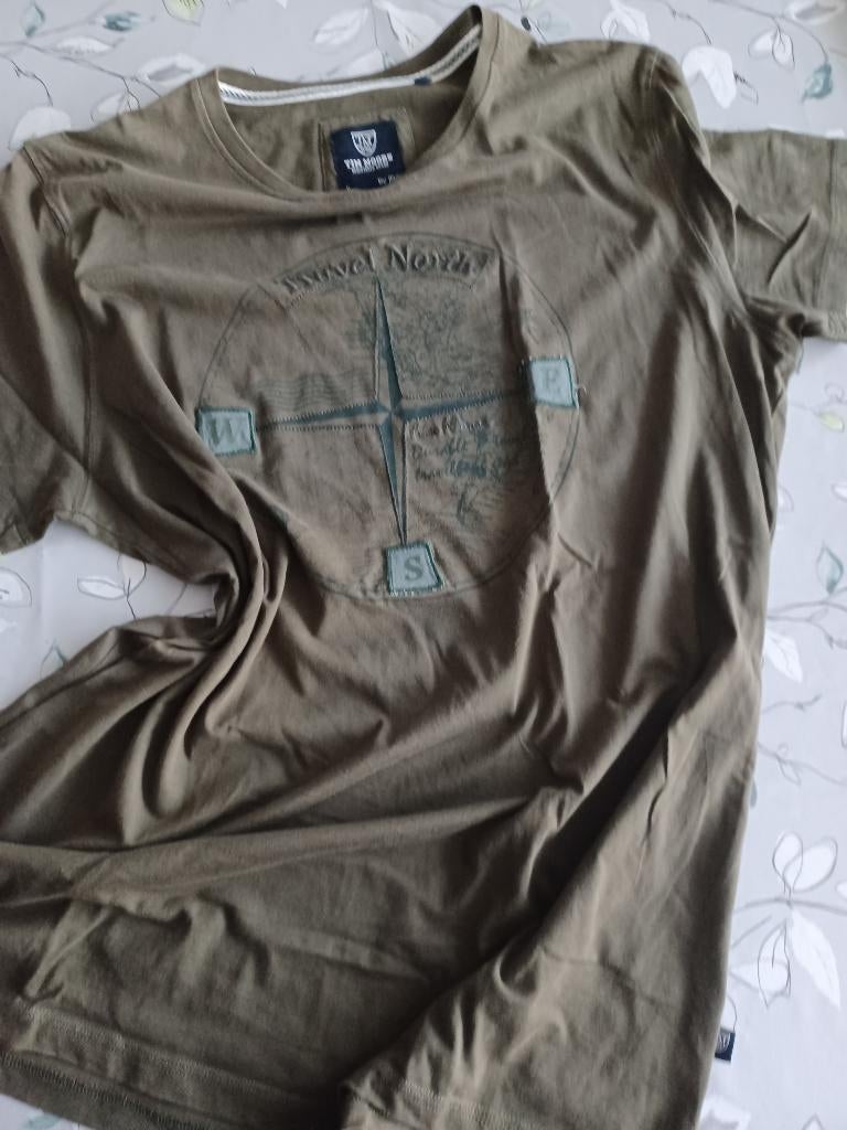 Khaki groen T shirt TIM Moore XL JBC, Kleding | Heren, Verzenden, Maat 56/58 (XL), Zo goed als nieuw, JBC