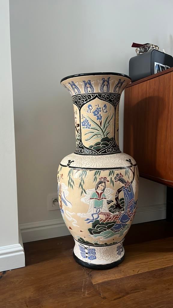 Grote mooie antieke aziatische vaas, Antiek en Kunst, Ophalen