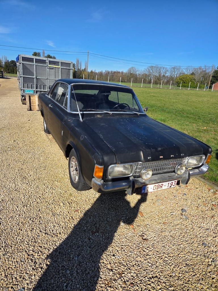 Ford taunus, Achterwielaandrijving, Zwart, Zwart, Leder