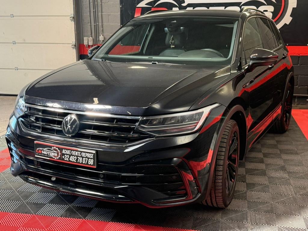 **VW TIGUAN R-LINE//DSG//VOLLEDIGE OPTIE**, Auto's, 1998 cc, 4 cilinders, Zwart, Leder
